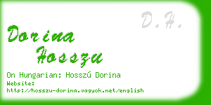 dorina hosszu business card